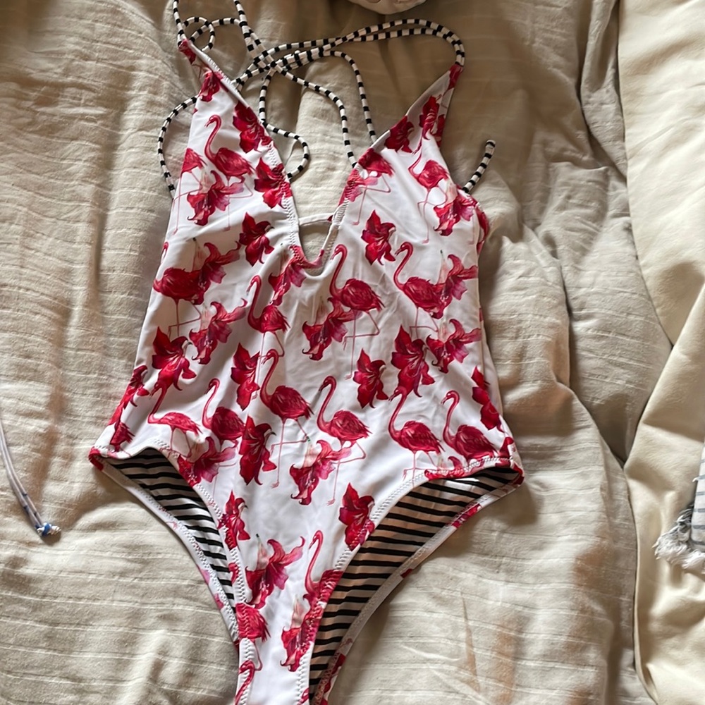 COPY - Flamingo one piece swim suit